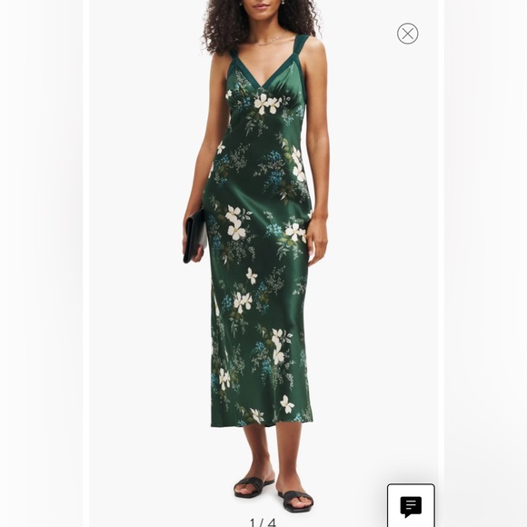 NWT - Reformation Neola Floral Print Silk Maxi Dress 100% silk - Picture 3 of 10